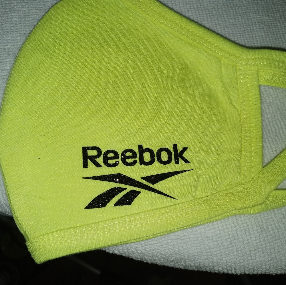 NEON YELLOW REEBOK FACE MASK